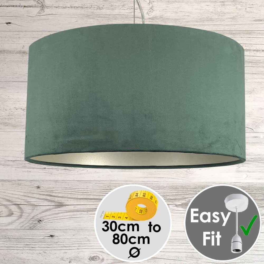 Green Velvet & Champagne Light Shade